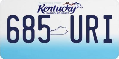 KY license plate 685URI
