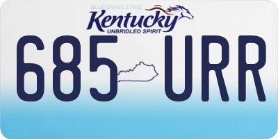 KY license plate 685URR