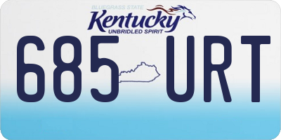 KY license plate 685URT