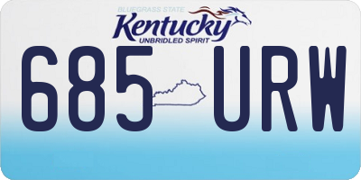 KY license plate 685URW