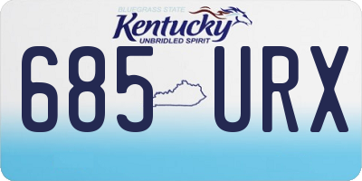 KY license plate 685URX