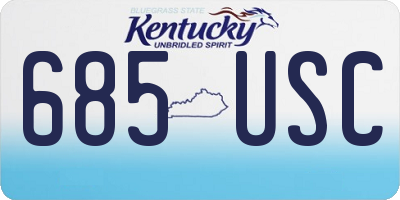 KY license plate 685USC