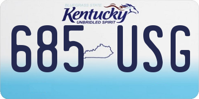 KY license plate 685USG