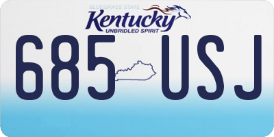 KY license plate 685USJ