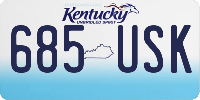 KY license plate 685USK