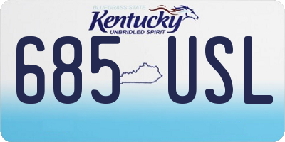 KY license plate 685USL
