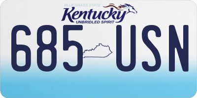 KY license plate 685USN