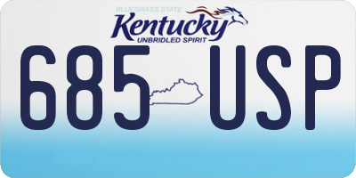 KY license plate 685USP