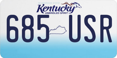KY license plate 685USR