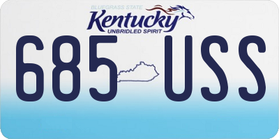 KY license plate 685USS