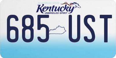 KY license plate 685UST