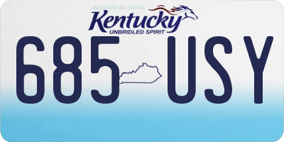 KY license plate 685USY