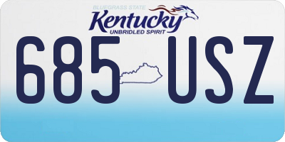 KY license plate 685USZ