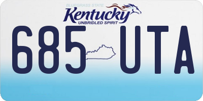 KY license plate 685UTA