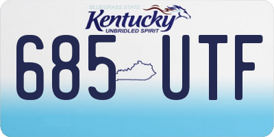KY license plate 685UTF