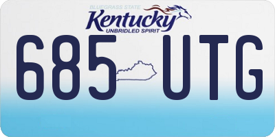 KY license plate 685UTG