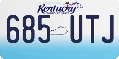 KY license plate 685UTJ