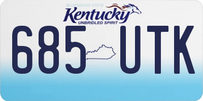 KY license plate 685UTK