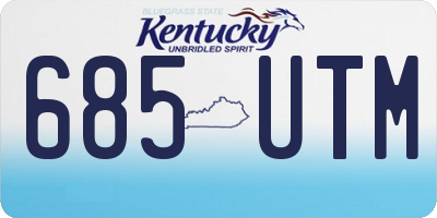 KY license plate 685UTM