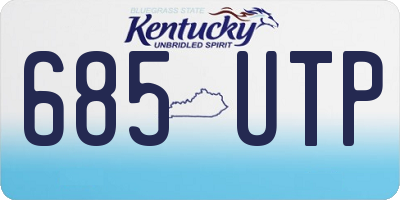 KY license plate 685UTP