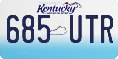 KY license plate 685UTR