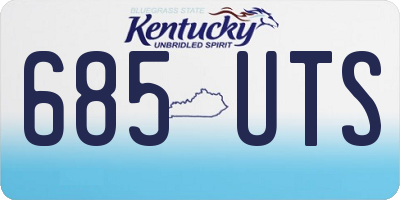KY license plate 685UTS