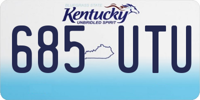 KY license plate 685UTU