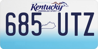 KY license plate 685UTZ