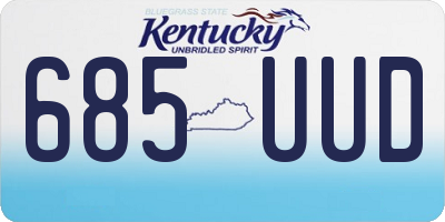 KY license plate 685UUD