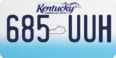 KY license plate 685UUH