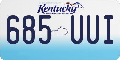 KY license plate 685UUI