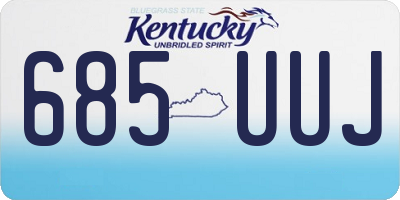 KY license plate 685UUJ