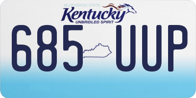 KY license plate 685UUP