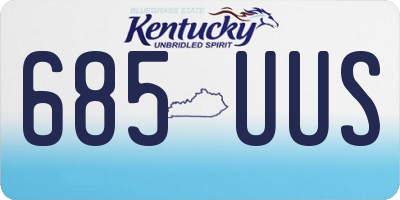 KY license plate 685UUS