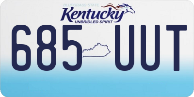 KY license plate 685UUT