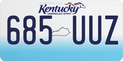 KY license plate 685UUZ