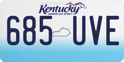 KY license plate 685UVE