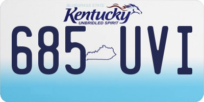 KY license plate 685UVI