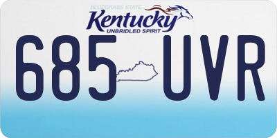 KY license plate 685UVR