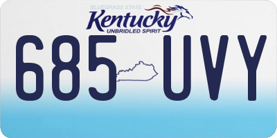 KY license plate 685UVY