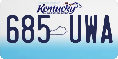 KY license plate 685UWA