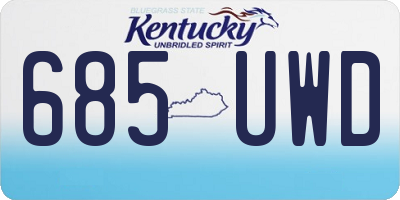 KY license plate 685UWD