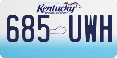 KY license plate 685UWH