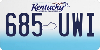 KY license plate 685UWI