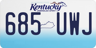 KY license plate 685UWJ