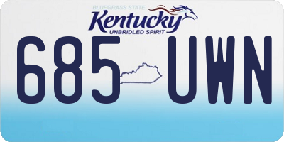 KY license plate 685UWN