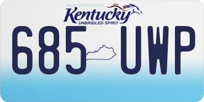 KY license plate 685UWP