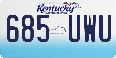 KY license plate 685UWU