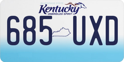 KY license plate 685UXD