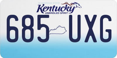 KY license plate 685UXG
